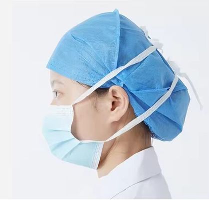 Mascarilla Quirrgica Máscaras de cara 3 pli Disponible No tejido corbata quirúrgica médica en la máscara