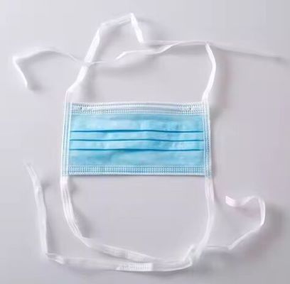 Mascarilla Quirrgica Máscaras de cara 3 pli Disponible No tejido corbata quirúrgica médica en la máscara