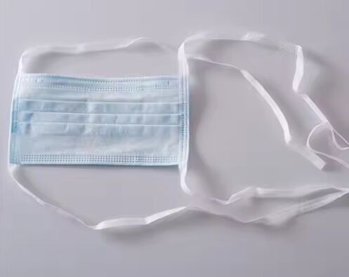 Mascarilla Quirrgica Máscaras de cara 3 pli Disponible No tejido corbata quirúrgica médica en la máscara
