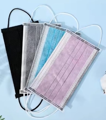 Máscara facial desechable no tejida de laboratorio de 4 capas de alta calidad de cuarto limpio de cuarto limpio máscaras faciales de carbono activo
